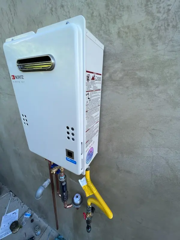 Tankless water heater installation for Taubitz Farms homes